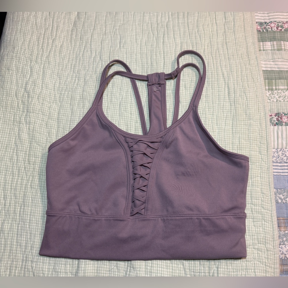 Nike Yoga Women's Purple Strappy Sports Bra
